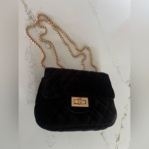 Kids bag velour black
